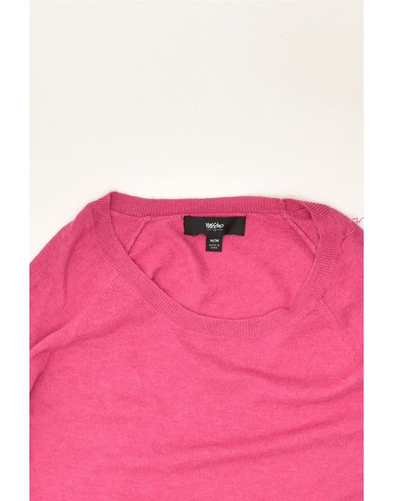 MOSSIMO Womens Boat Neck Jumper Sweater UK 12 Medium Pink Cotton | Vintage Mossimo | Thrift | Second-Hand Mossimo | Used Clothing | Messina Hembry 