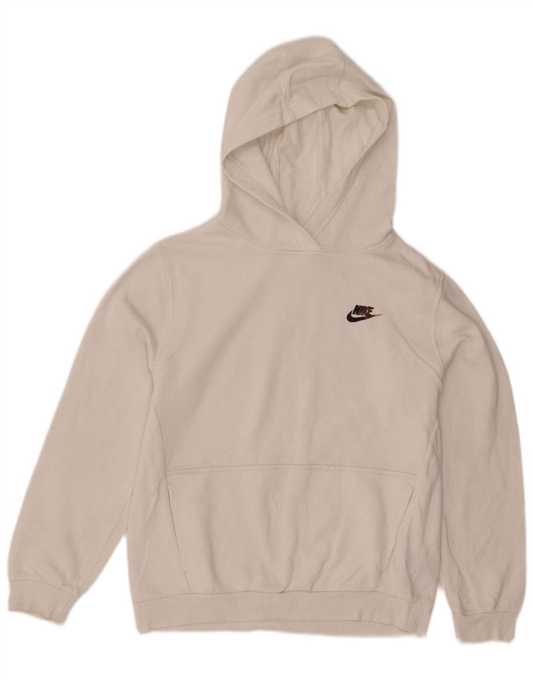 Nike Boys Hoodie Jumper 13-14 Years XL White Cotton