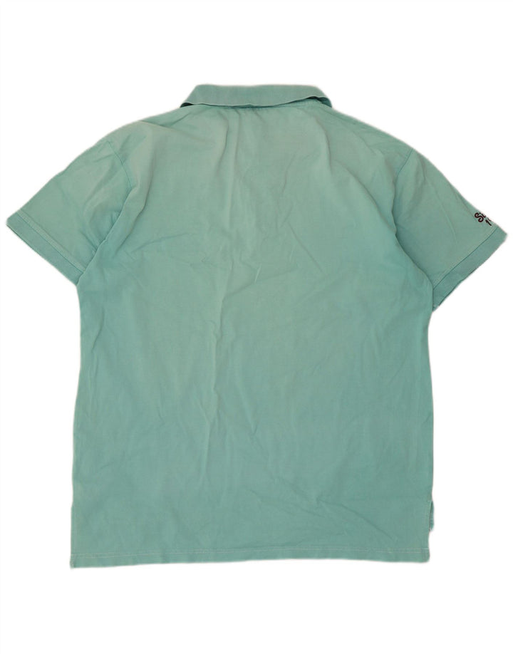 Umbro Mens Graphic Polo Shirt Large Turquoise Cotton