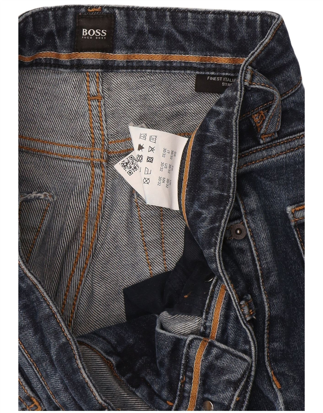 Hugo Boss Mens Slim Straight Jeans W30 L32 Navy Blue