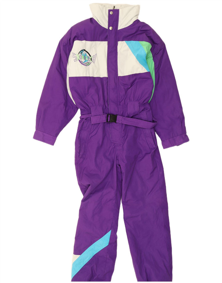Fila Mens Ski Jumpsuit IT 46 Small  Purple Colourblock Polyester