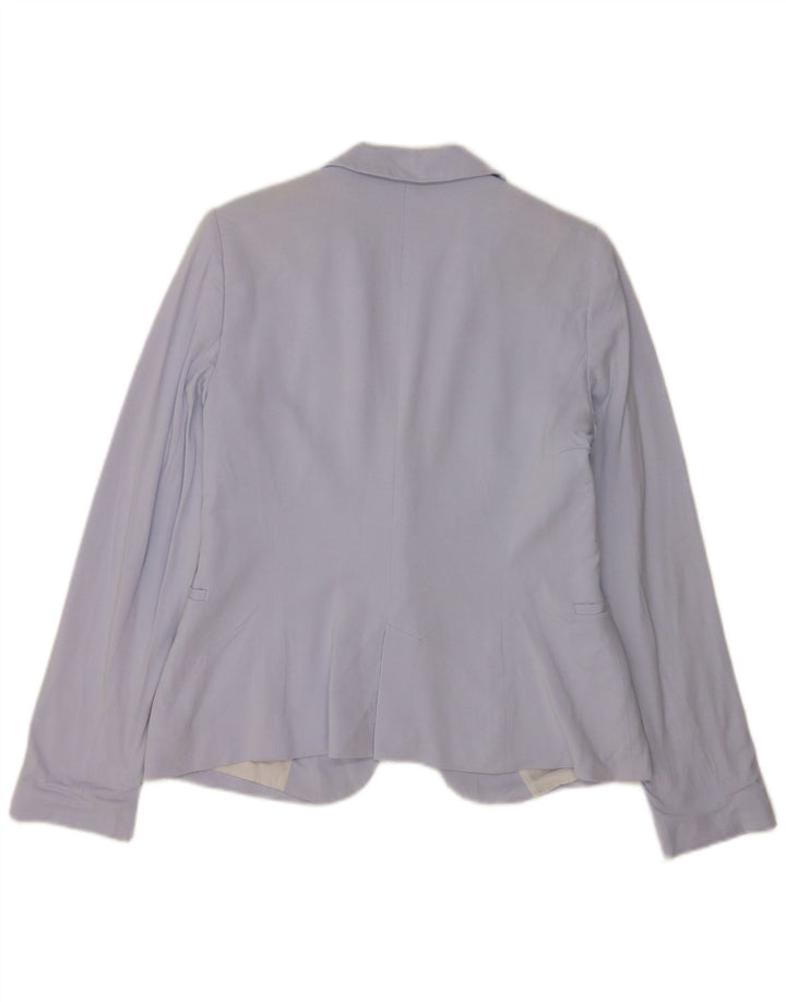 Zara Womens 1 Button Blazer Jacket UK 16 Large Blue