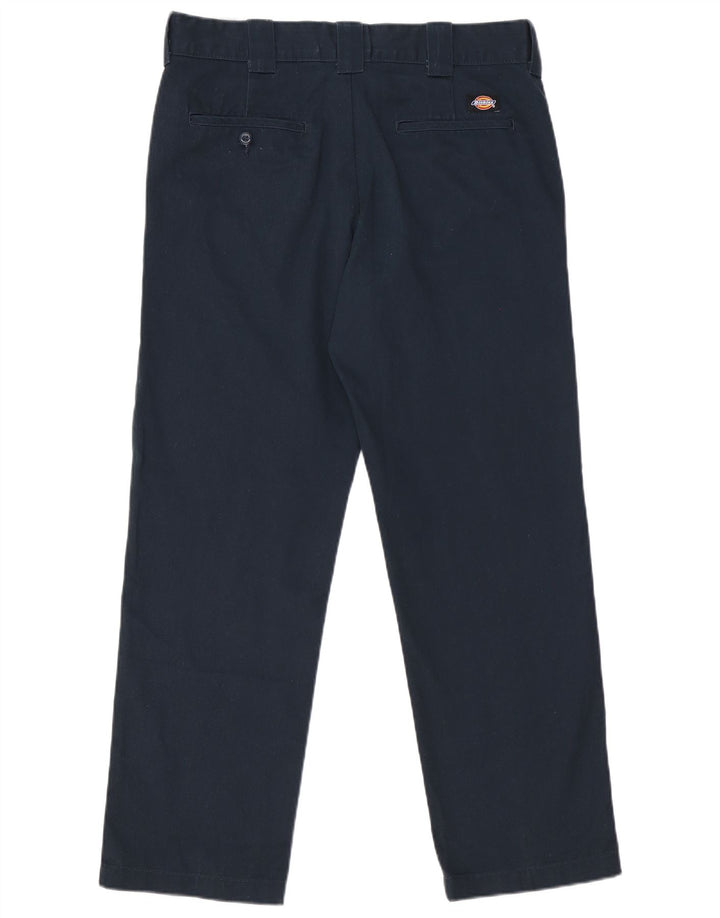 Dickies Womens Slim Straight Casual Trousers W34 L32 Navy Blue Polyester