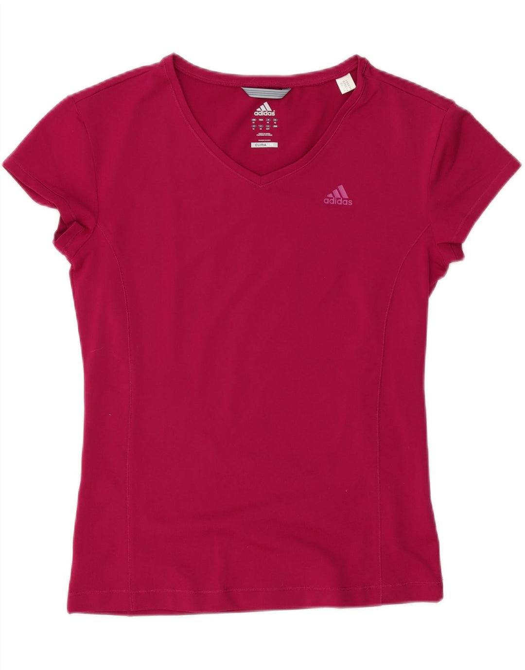 Adidas Womens Climalite T-Shirt Top UK 16 Large Pink Polyester