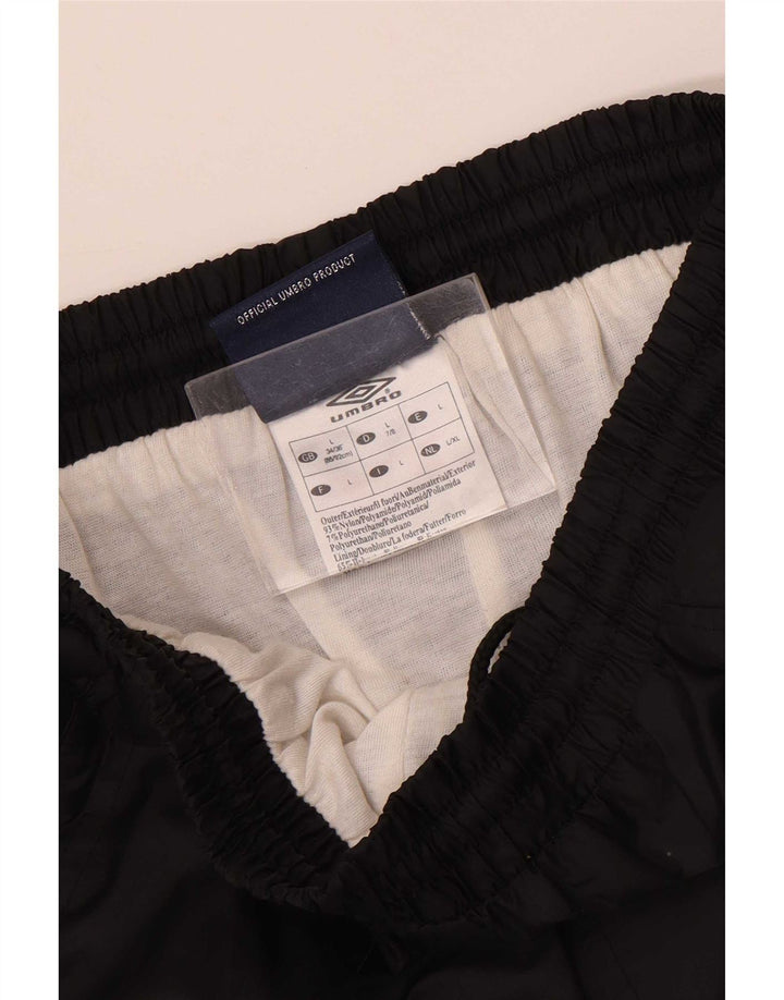 Umbro Mens Waterproof Trousers Large Black Nylon