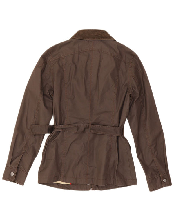 Marks & Spencer Womens Autograph Waxed Cotton Jacket UK 8 Small Khaki