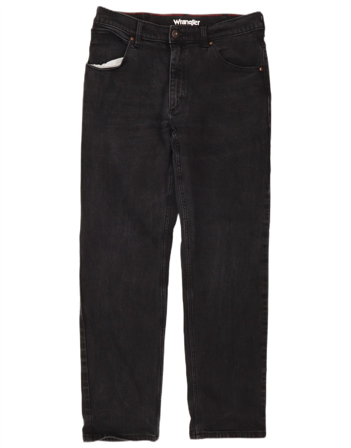 Wrangler Mens Straight Jeans W34 L32 Grey Cotton