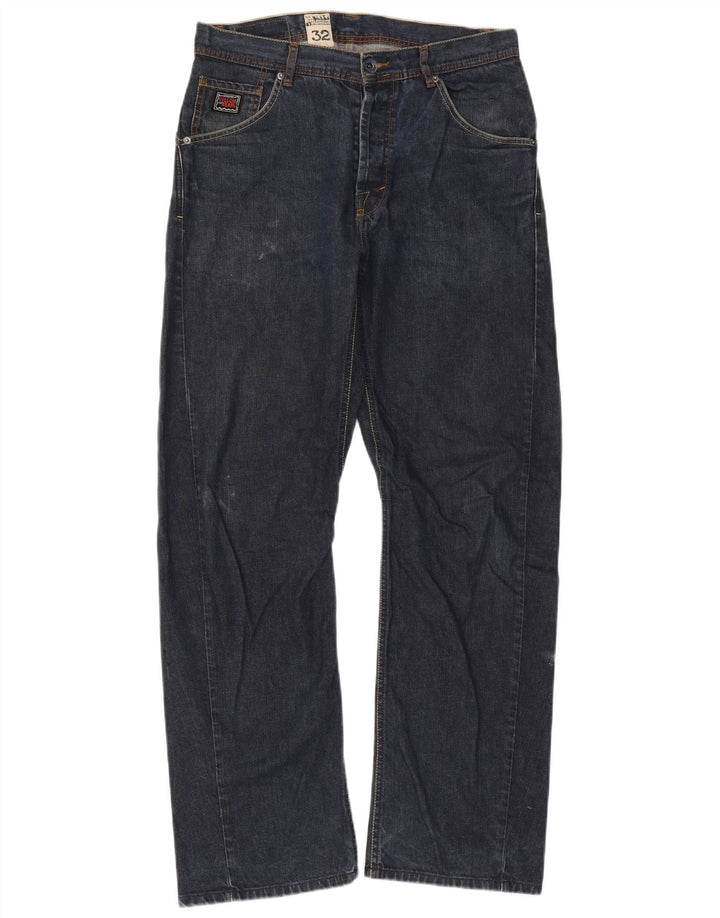 Volcom Mens Straight Jeans W32 L31 Navy Blue Cotton