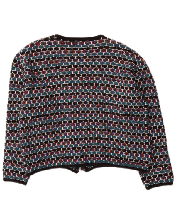 Ella Womens Cardigan Sweater UK 16 Large Multicoloured Geometric