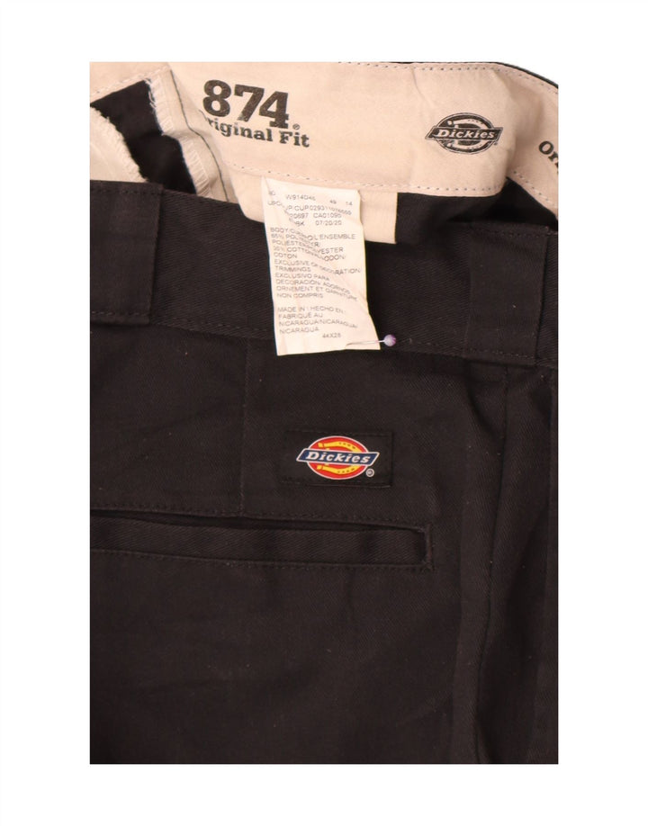 Dickies Mens 874 Original Fit Cropped Trousers W44 L23 Black Polyester