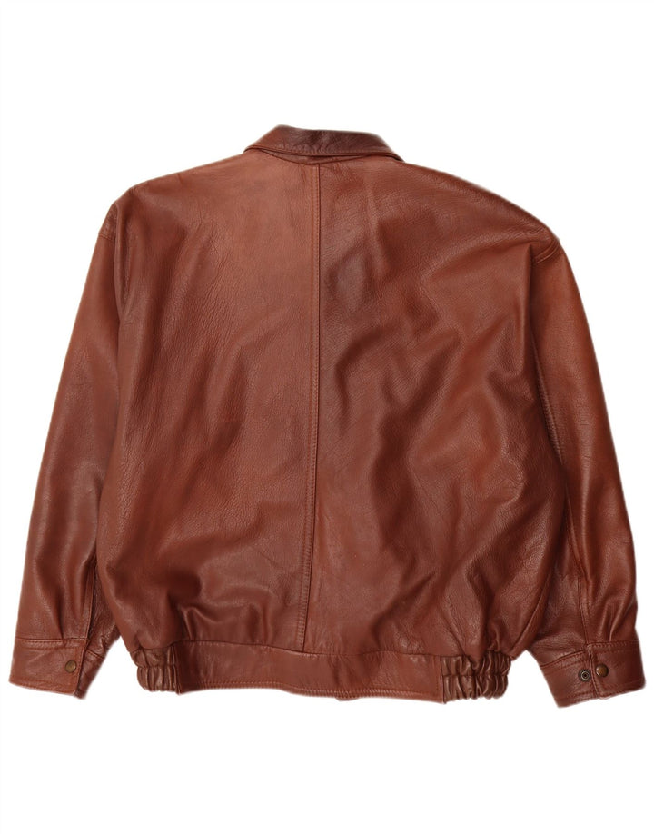 Vintage Mens Leather Jacket UK 40 Large Brown