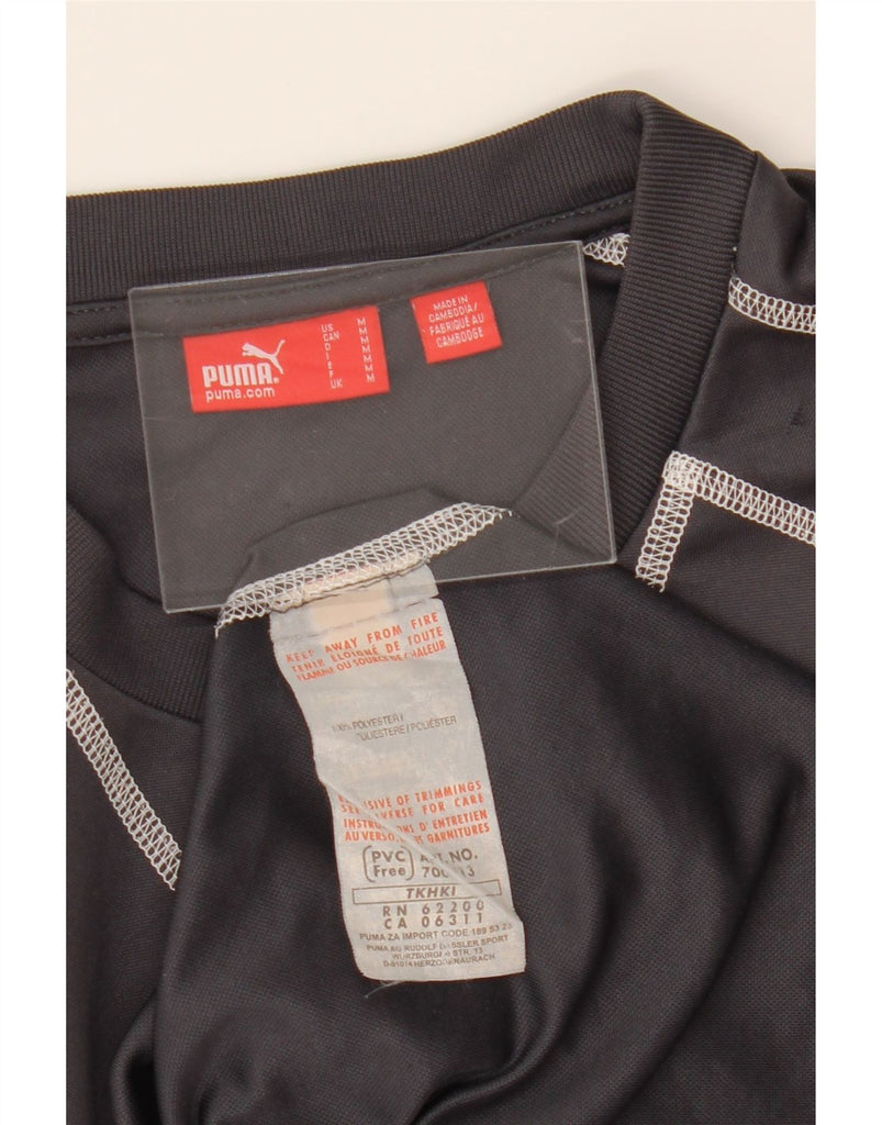 PUMA Mens T-Shirt Top Medium Grey Polyester Vintage Puma and Second-Hand Puma from Messina Hembry 
