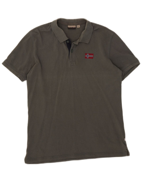 Napapijri Mens Polo Shirt Medium Khaki