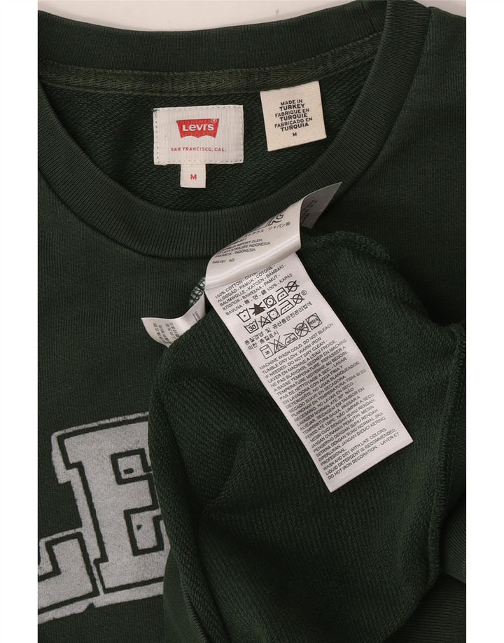 Levi's Mens Graphic Sweatshirt Jumper Medium Green Cotton