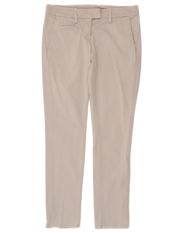Dondup Womens Slim Chino Trousers W25 L27 Grey Cotton