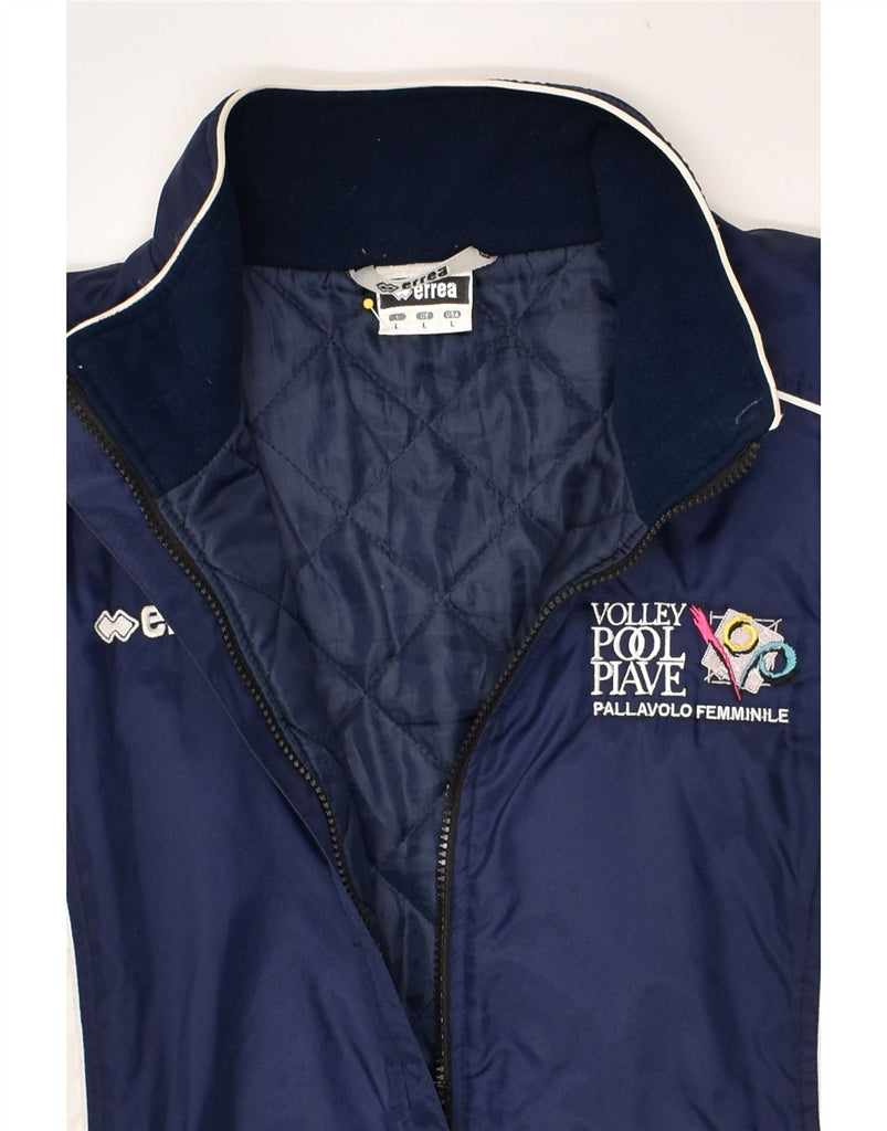 ERREA Womens Volley Pool Piave Windbreaker Coat UK 16 Large Navy Blue | Vintage Errea | Thrift | Second-Hand Errea | Used Clothing | Messina Hembry 