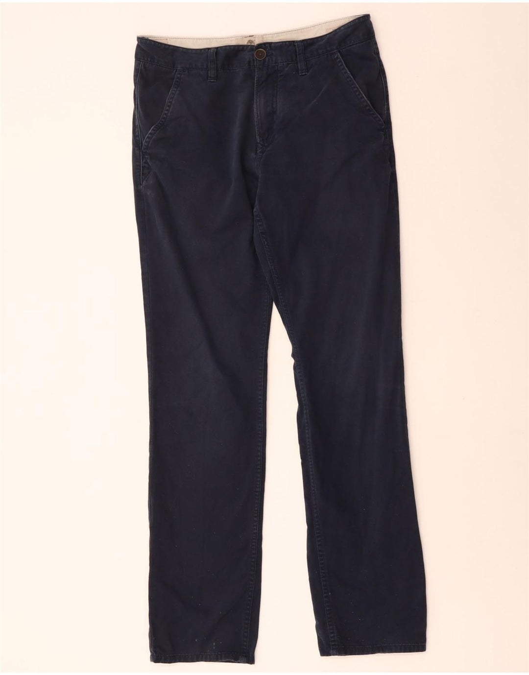 Timberland Mens Straight Chino Trousers W32 L32 Navy Blue