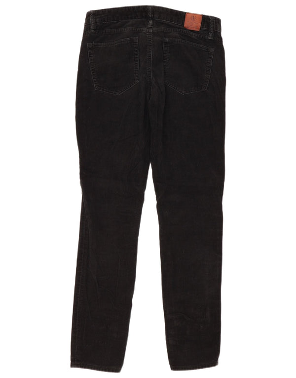 Ralph Lauren Womens Slim Corduroy Trousers US 8 Medium W32 L31 Black Cotton