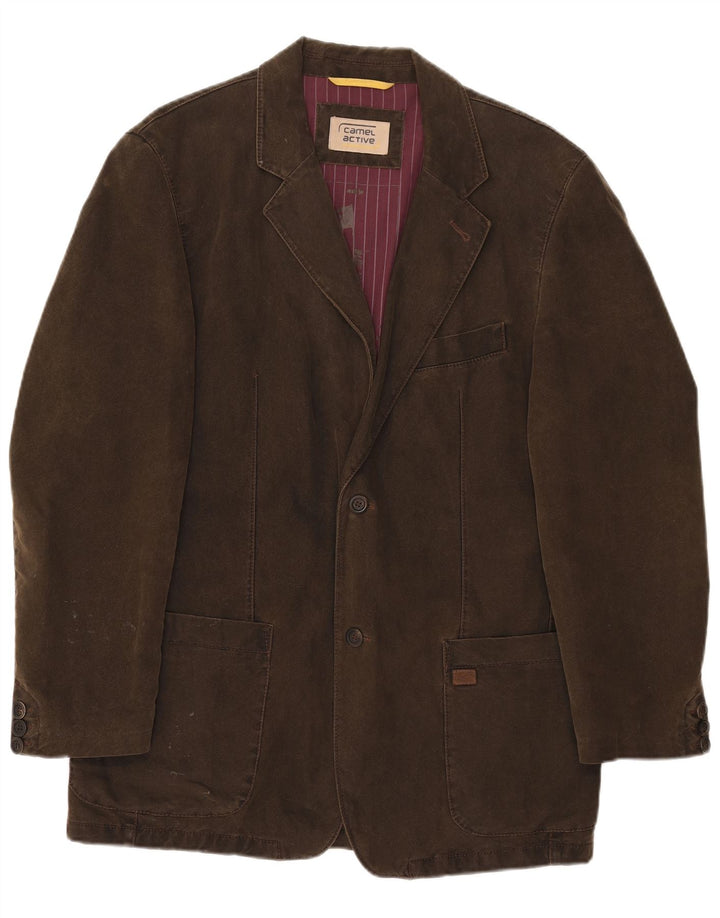 Camel Active Mens 2 Button Blazer Jacket IT 50 Large Brown Cotton