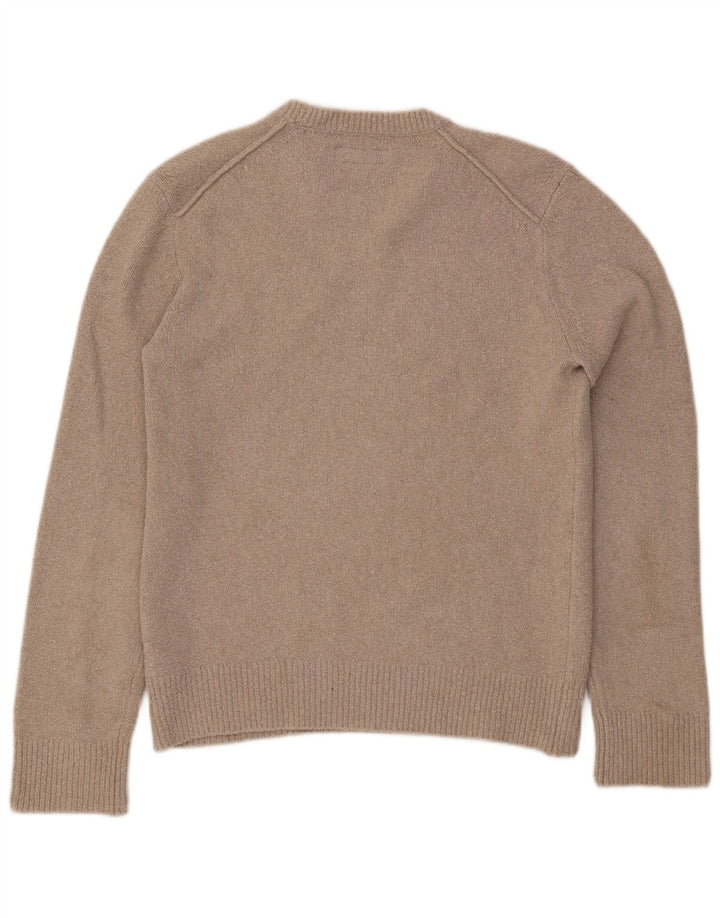 ALL SAINTS Mens Crew Neck Jumper Sweater Small Beige Cotton