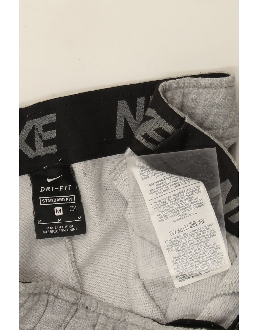 Nike Mens Dri Fit Tracksuit Trousers Joggers Medium Grey Flecked