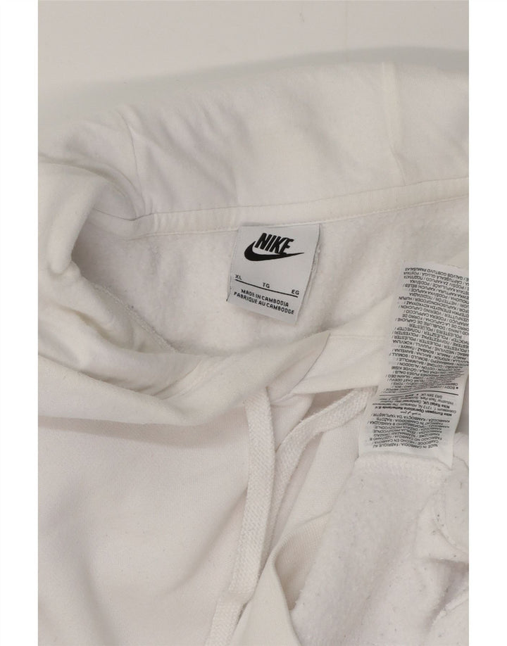 NIKE Mens Hoodie Jumper XL White Cotton