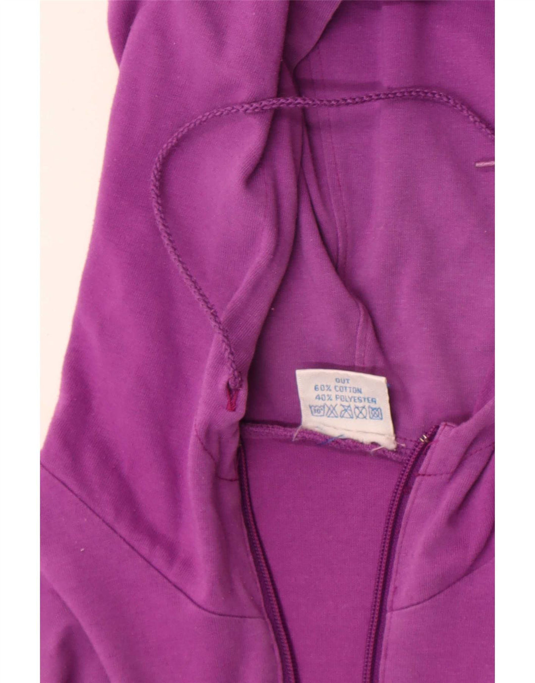 Etirel Mens Abstract Pattern Zip Neck Hoodie Jumper Medium Purple Cotton