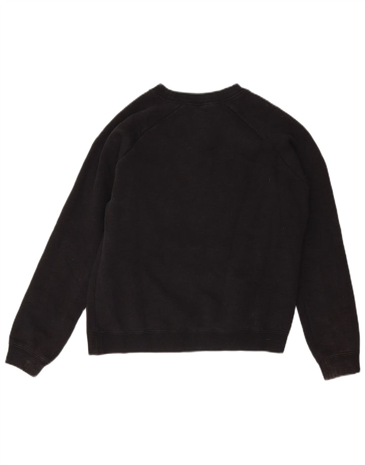 NIKE Womens Crop Oversized Graphic Sweatshirt Jumper UK 10 Small Black