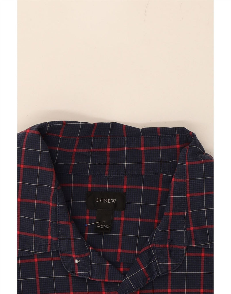 J. CREW Mens Shirt Small Navy Blue Check Cotton Vintage J. Crew and Second-Hand J. Crew from Messina Hembry 