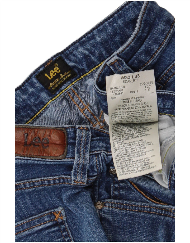 LEE Womens Scarlett Skinny Jeans W33 L30 Blue Cotton