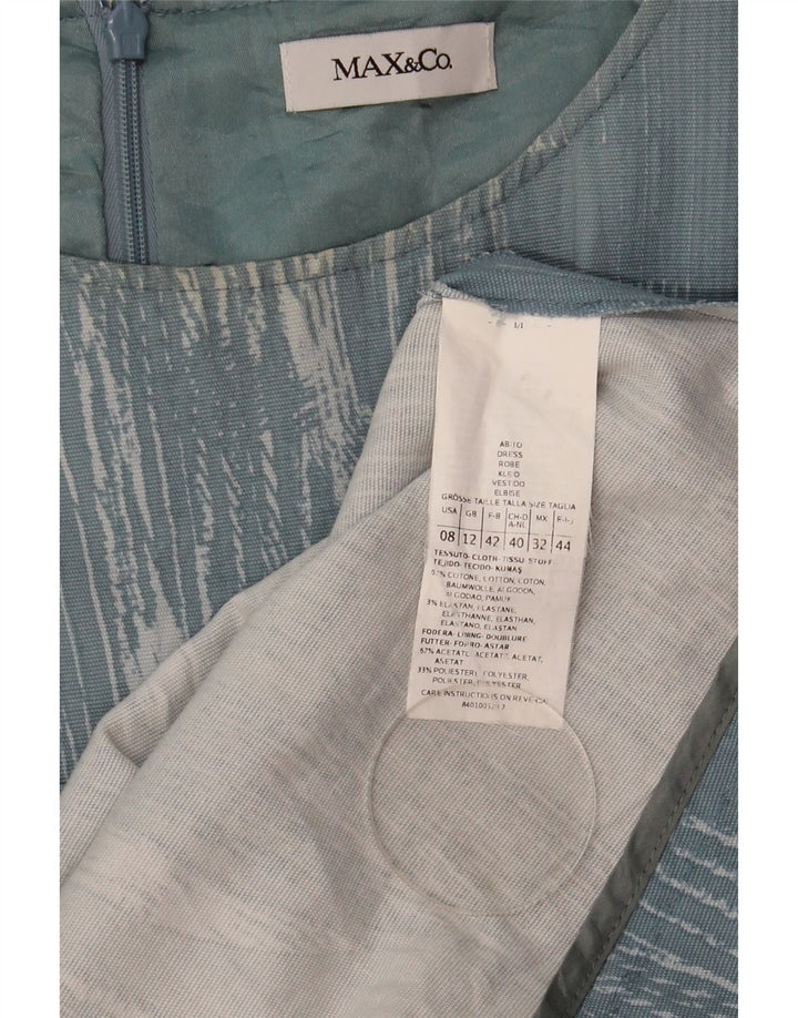Max & Co. Womens A-Line Dress UK 12 Medium Blue Flecked Acetate