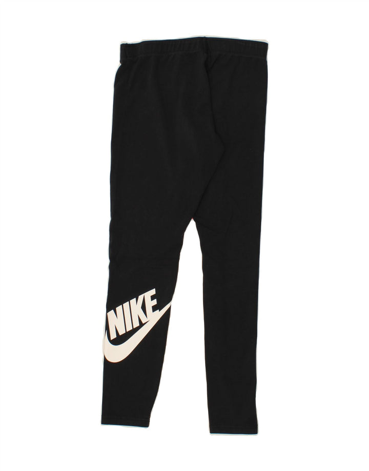NIKE Womens Graphic Leggings UK 14 Medium Navy Blue Vintage Nike and Second-Hand Nike from Messina Hembry 