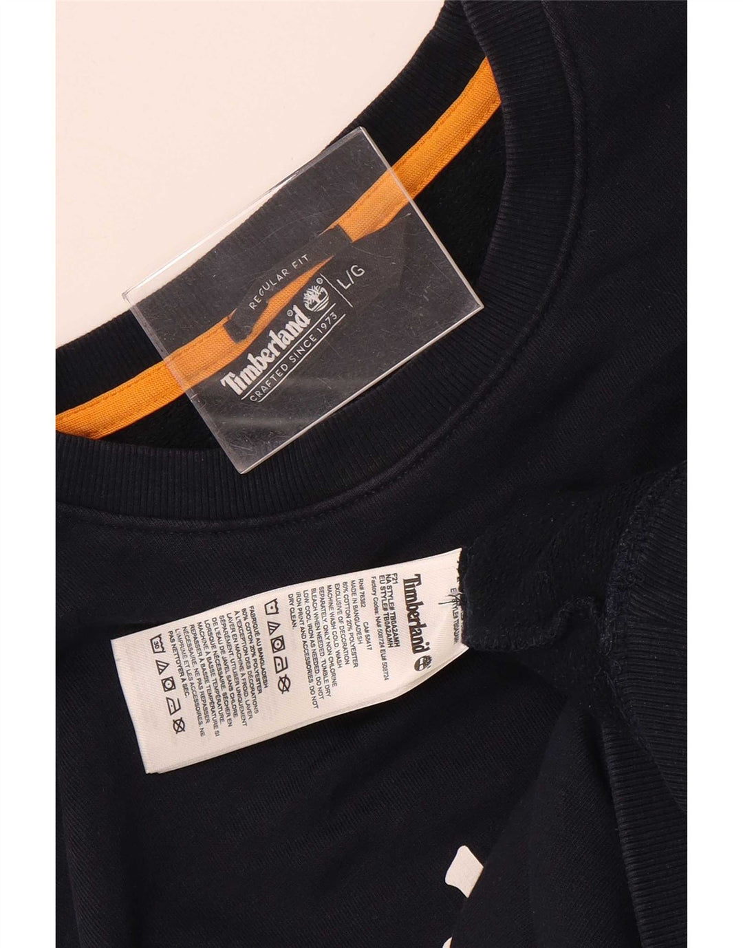 Timberland Mens Graphic Regular Fit Sweatshirt Jumper Large Navy Blue