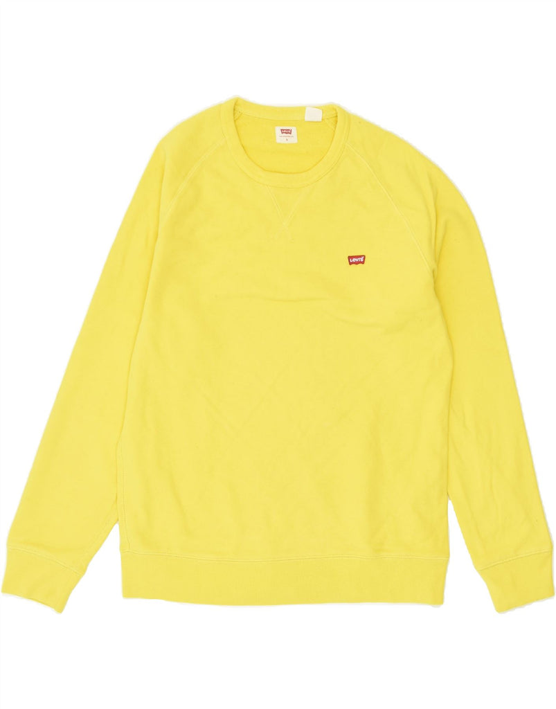 LEVI'S Mens Sweatshirt Jumper Small Yellow Cotton | Vintage Levi's | Thrift | Second-Hand Levi's | Used Clothing | Messina Hembry 