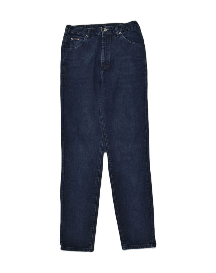 VINTAGE Womens Slim Jeans UK 10 Small W28 L31 Navy Blue Cotton | Vintage Vintage | Thrift | Second-Hand Vintage | Used Clothing | Messina Hembry 