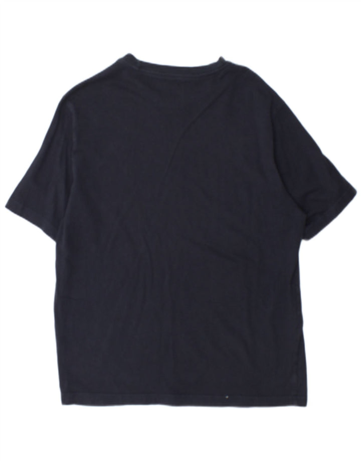 Champion Mens T-Shirt Top Large Navy Blue Cotton