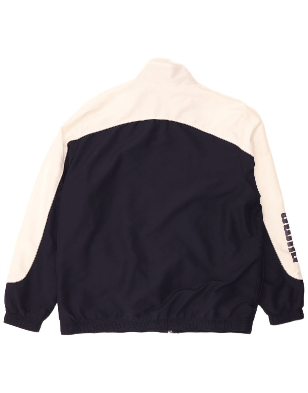 PUMA Mens Graphic Tracksuit Top Jacket 2XL Navy Blue Colourblock Polyester