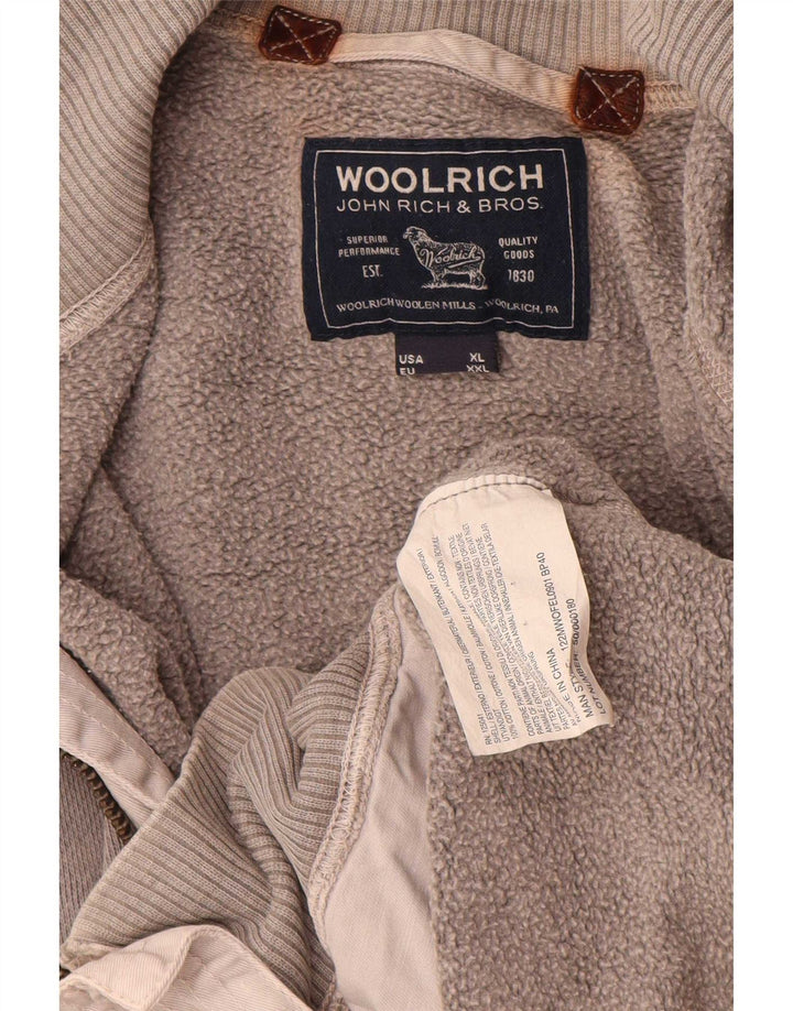 Woolrich Mens Tracksuit Top Jacket 2XL Grey Cotton