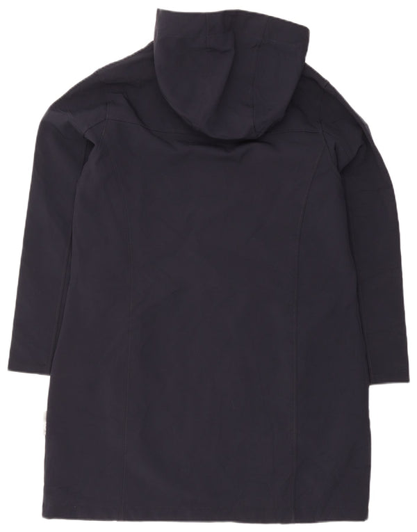 Coast Guard Womens Hooded Windbreaker Coat IT 42 Medium Navy Blue