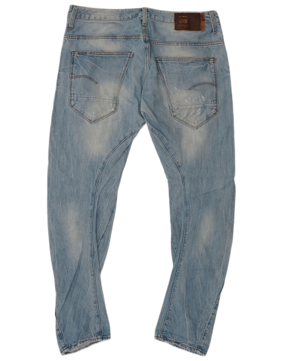 G-STAR Mens 3D Arc Distressed Banana Slim Jeans W34 L30 Blue Cotton