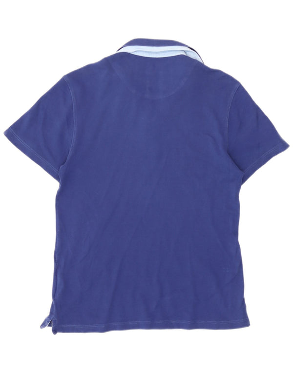 Harmont & Blaine Mens Narrow Fit Polo Shirt Medium Blue Cotton