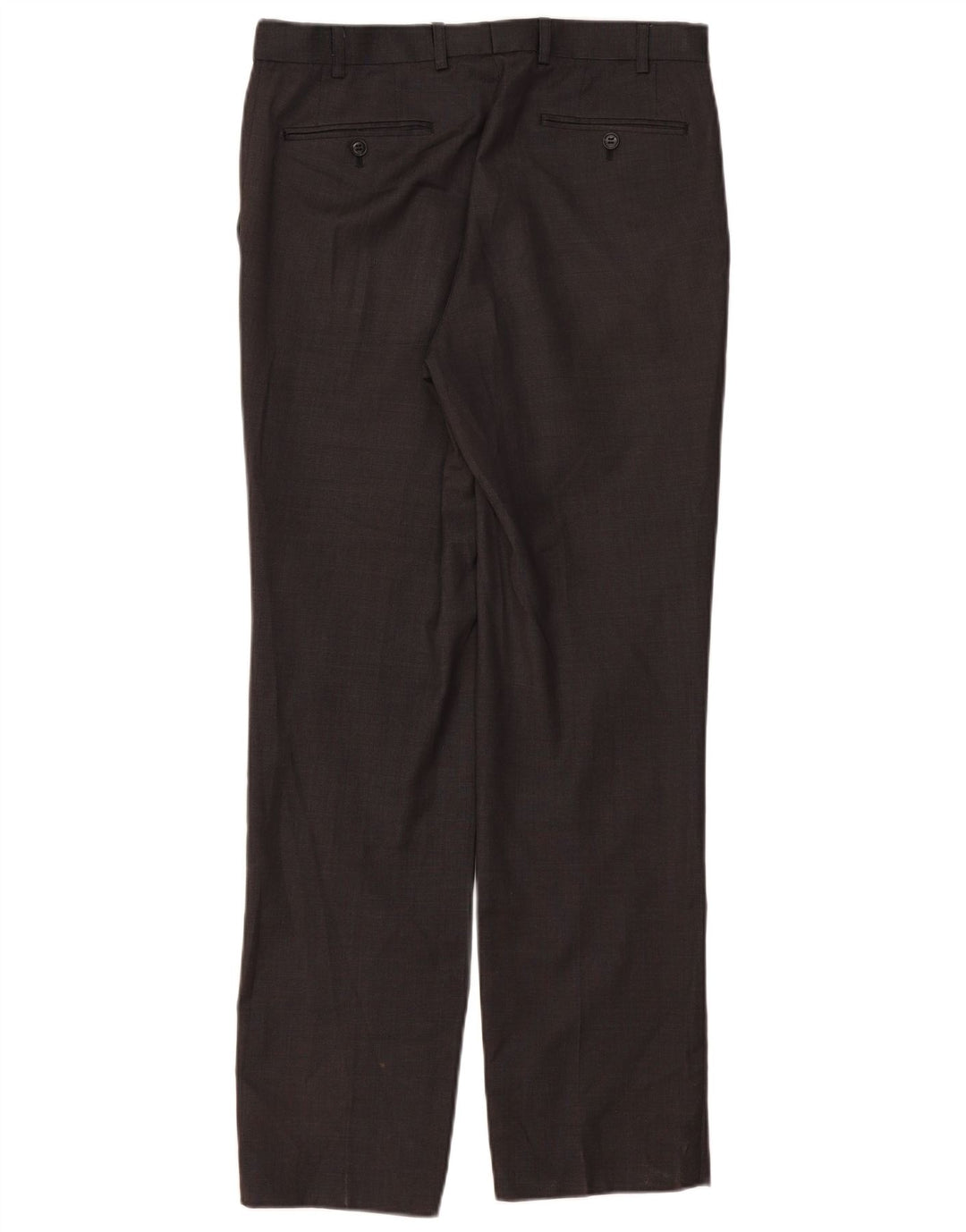 Marks & Spencer Mens Straight Suit Trousers W32 L33 Grey Wool