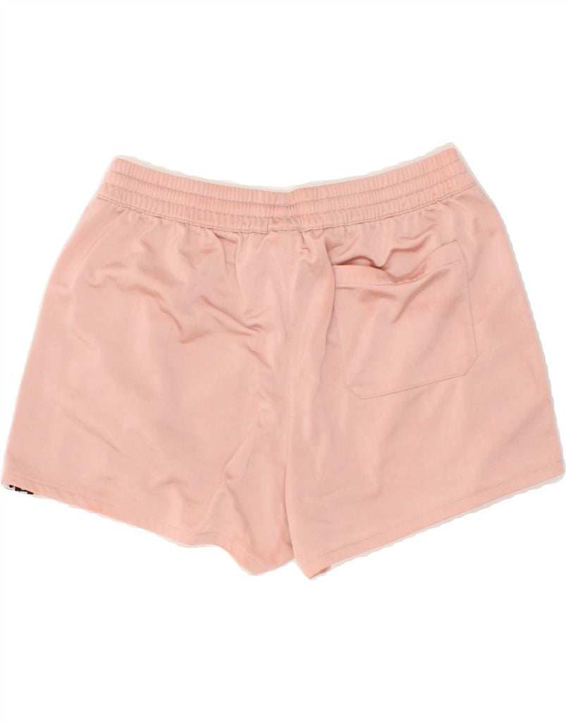 ADIDAS Womens Graphic Sport Shorts UK 14 Large Pink Polyester | Vintage Adidas | Thrift | Second-Hand Adidas | Used Clothing | Messina Hembry 