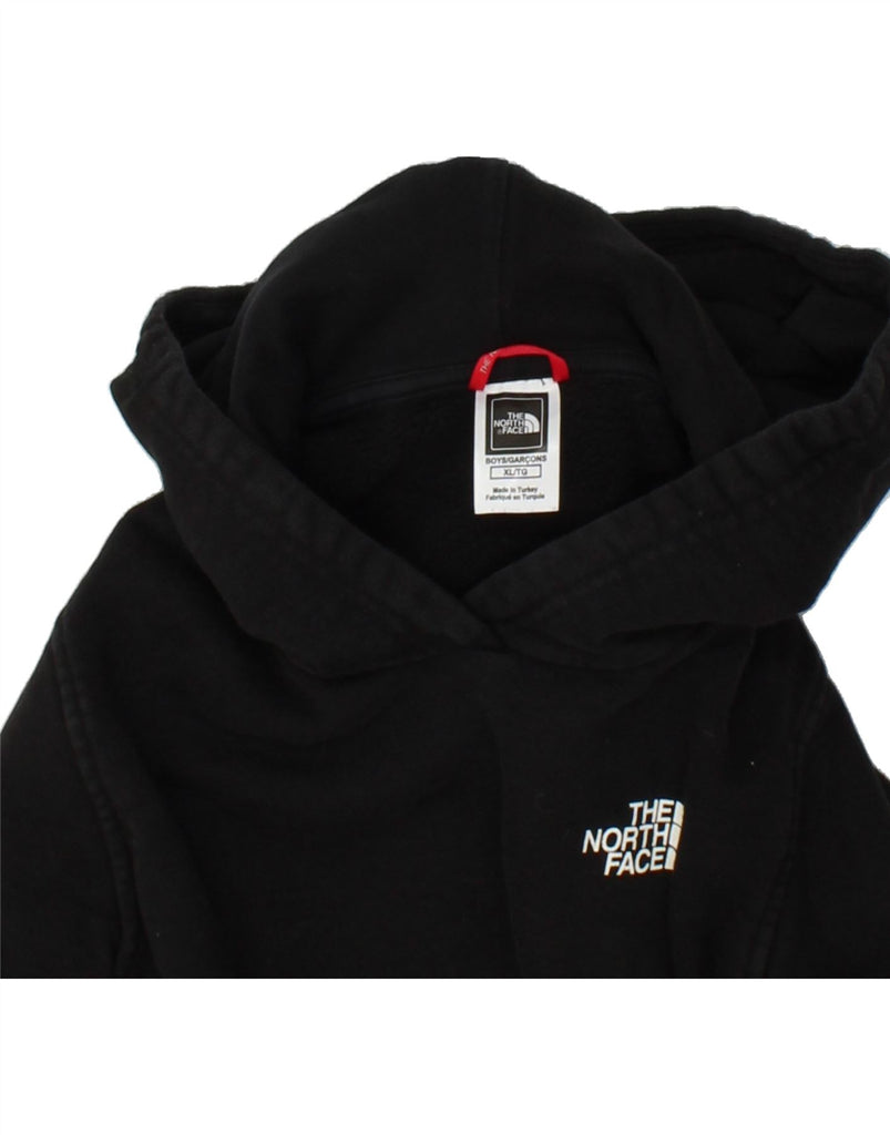 THE NORTH FACE Boys Graphic Hoodie Jumper 10-11 Years XL Black Cotton Vintage The North Face and Second-Hand The North Face from Messina Hembry 