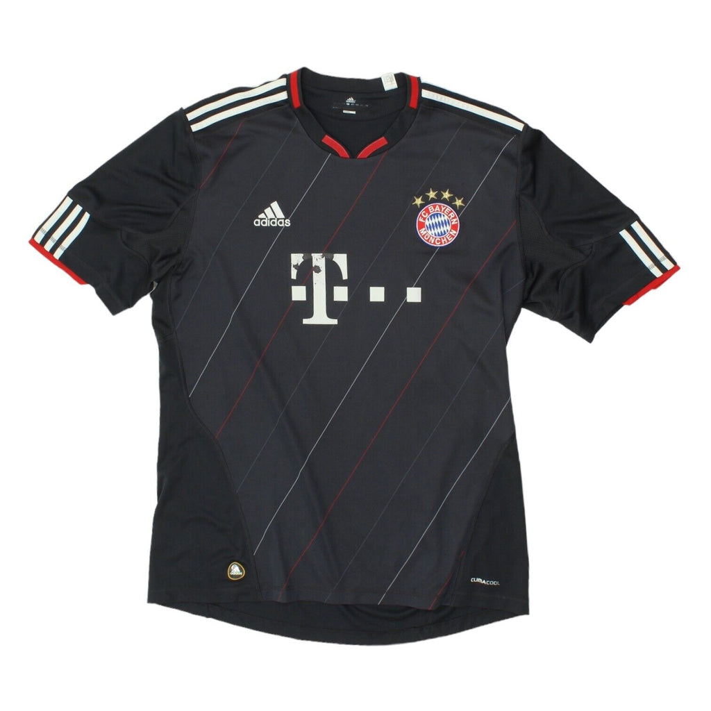 Bayern Munich 2010-11 Adidas Mens Dark Grey Third Shirt | Football Sports VTG | Vintage Messina Hembry | Thrift | Second-Hand Messina Hembry | Used Clothing | Messina Hembry 