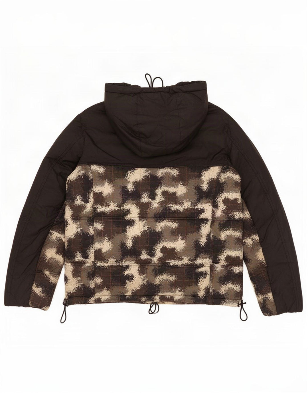 Champion Mens Pullover Padded Jacket UK 38 Medium Black Camouflage