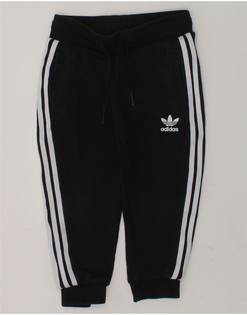 ADIDAS Baby Boys Joggers Tracksuit Trousers 18-24 Months Black Cotton | Vintage Adidas | Thrift | Second-Hand Adidas | Used Clothing | Messina Hembry 