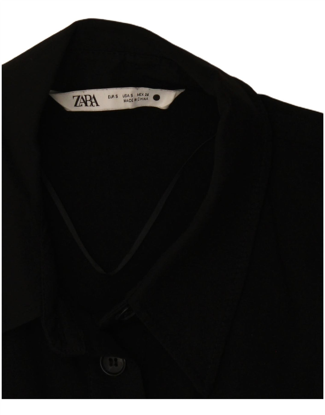 Zara Womens Maxi Shirt Dress UK 10 Small Black