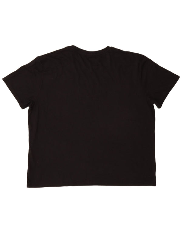 Fila Mens Graphic T-Shirt Top 4XL Black Polyester