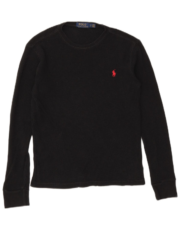Polo Ralph Lauren Mens Top Long Sleeve Small Black Cotton